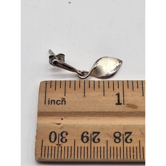 Vintage 925 Sterling Silver Minimalist Petite Dangle Drop Earrings SU Thailand - Picture 7 of 9